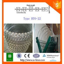 Venta caliente china fábrica BTO y CBT concertina navaja alambre de púas